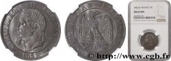 Cinq centimes Napoléon III, tête laurée 1862 Paris F.117/7 FDC65 NGC