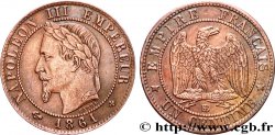 Un centime Napoléon III, tête laurée 1861 Strasbourg F.103/2