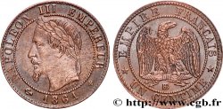 Un centime Napoléon III, tête laurée 1861 Strasbourg F.103/2