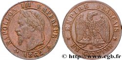 Un centime Napoléon III, tête laurée 1862 Strasbourg F.103/5