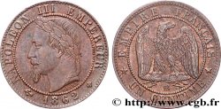 Un centime Napoléon III, tête laurée 1862 Strasbourg F.103/5