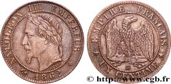 Un centime Napoléon III, tête laurée 1862 Strasbourg F.103/5