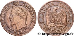 Un centime Napoléon III, tête laurée 1862 Strasbourg F.103/5