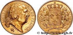 20 francs or Louis XVIII, tête nue 1822 Paris F.519/26