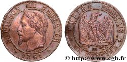 Un centime Napoléon III, tête laurée 1861 Strasbourg F.103/2