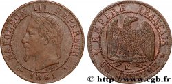 Un centime Napoléon III, tête laurée 1861 Bordeaux F.103/3