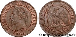 Un centime Napoléon III, tête laurée 1861 Bordeaux F.103/3