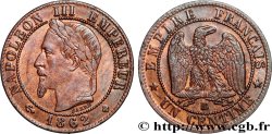Un centime Napoléon III, tête laurée 1862 Strasbourg F.103/5