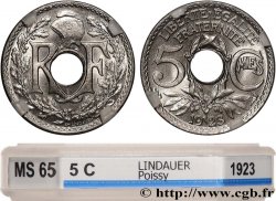 5 centimes Lindauer, petit module 1923 Poissy F.122/7 FDC65 GENI
