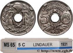 5 centimes Lindauer, petit module 1931 Paris F.122/14 FDC65 GENI