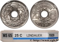 25 centimes Lindauer 1920  F.171/4 FDC65 GENI