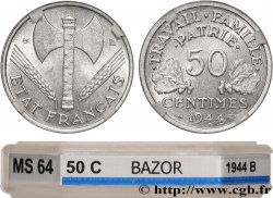 50 centimes Francisque, légère 1944 Beaumont-Le-Roger F.196/5 SPL64 GENI