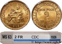 2 francs Chambres de Commerce 1926  F.267/8 SPL63 GENI