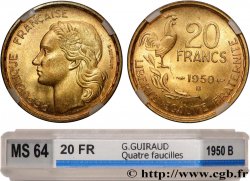 20 francs G. Guiraud 1950 Beaumont-Le-Roger F.402/4 SPL64 GENI