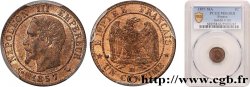 Un centime Napoléon III, tête nue 1857 Marseille F.102/37