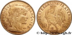 10 francs or Coq 1901 Paris F.509/5 MBC 
