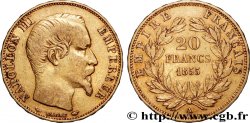 20 francs or Napoléon III, tête nue 1855 Paris F.531/3