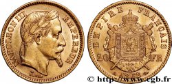 20 francs or Napoléon III, tête laurée, Petit A 1862 Paris F.532/3 TTB+ 