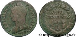 Cinq centimes Dupré, grand module, CNIQ 1800 Strasbourg F.115/121