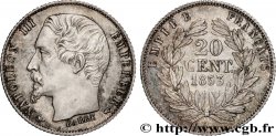 20 centimes Napoléon III, tête nue 1853 Paris F.148/1