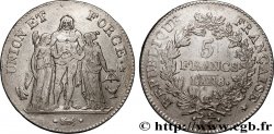 5 francs Union et Force, Union serré, seulement gland extérieur 1800 Bordeaux F.288/140