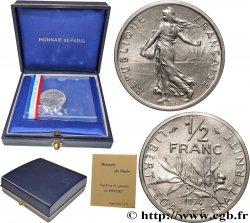 Piéfort argent de 1/2 franc Semeuse 1974 Pessac GEM.91 P2