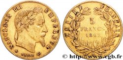 5 francs or Napoléon III, tête laurée 1862 Strasbourg F.502/2