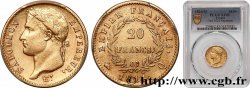 20 francs or Napoléon tête laurée, Empire français 1814 Perpignan F.516/41