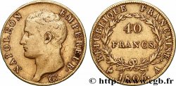 40 francs or Napoléon tête nue, Calendrier grégorien 1806 Paris F.538/1