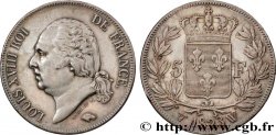 5 francs Louis XVIII, tête nue 1823 Lille F.309/87