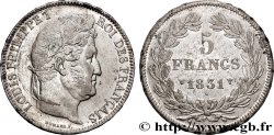 5 francs Ier type Domard, tranche en relief 1831 Lille F.320/13