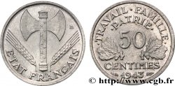 50 centimes Francisque, légère 1943  F.196/2