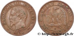 Deux centimes Napoléon III, tête nue 1854 Lyon F.107/15