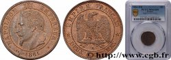 Deux centimes Napoléon III, tête laurée 1861 Strasbourg F.108A/2