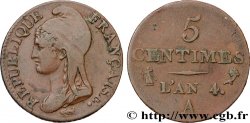 5 centimes Dupré, petit module 1796 Paris F.113/1