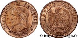 Un centime Napoléon III, tête laurée 1862 Paris F.103/4