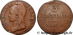 5 centimes Dupré, petit module 1796 Paris F.113/1
