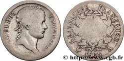 2 francs Napoléon Ier tête laurée, République française 1808 Paris F.254/4