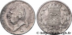 5 francs Louis XVIII, tête nue 1824 Lille F.309/98