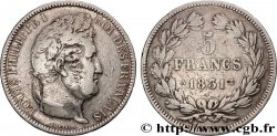5 francs Ier type Domard, tranche en relief 1831 Paris F.320/1