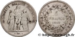 5 francs Hercule, IIe République 1849 Bordeaux F.326/7