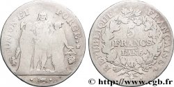 5 francs Union et Force, Union serré, seulement gland extérieur 1797 Bayonne F.288/68