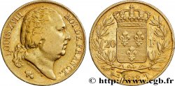 20 francs or Louis XVIII, tête nue 1818 Nantes F.519/13