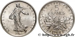 Piéfort Argent de 5 francs Semeuse 1968 Paris GEM.153 P3