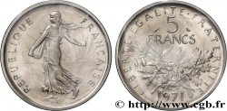 Piéfort Cu-Ni de 5 francs Semeuse 1971 Paris GEM.154 P1 