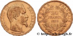 20 francs or Napoléon III, tête nue 1855 Paris F.531/4