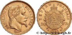 20 francs or Napoléon III, tête laurée 1861 Paris F.532/1