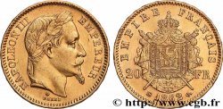 20 francs or Napoléon III, tête laurée 1862 Strasbourg F.532/5 AU 