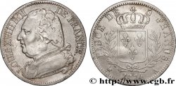 5 francs Louis XVIII, buste habillé 1814 Paris F.308/1