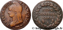 Cinq centimes Dupré, grand module 1797 Paris F.115/1